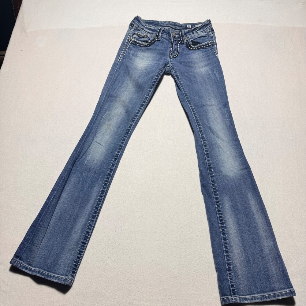 Miss Me JP55014-16 Bootcut Jeans Size 25 Light Blue Denim